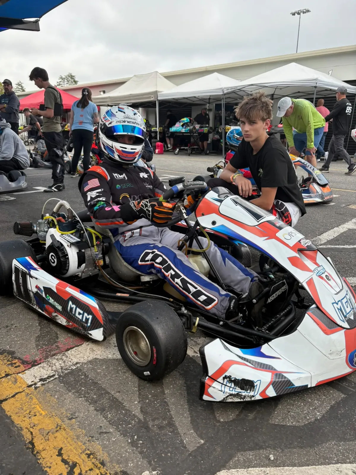 The #11 MGM kart on the grid